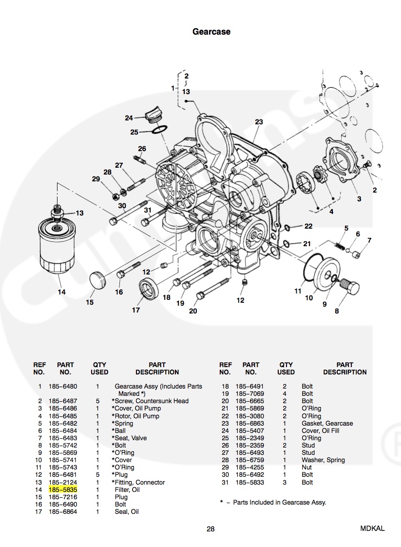  Onan 185 5835 Filter Oil Kubota D1105 for sale SXM Saint Martin Sint Maarten