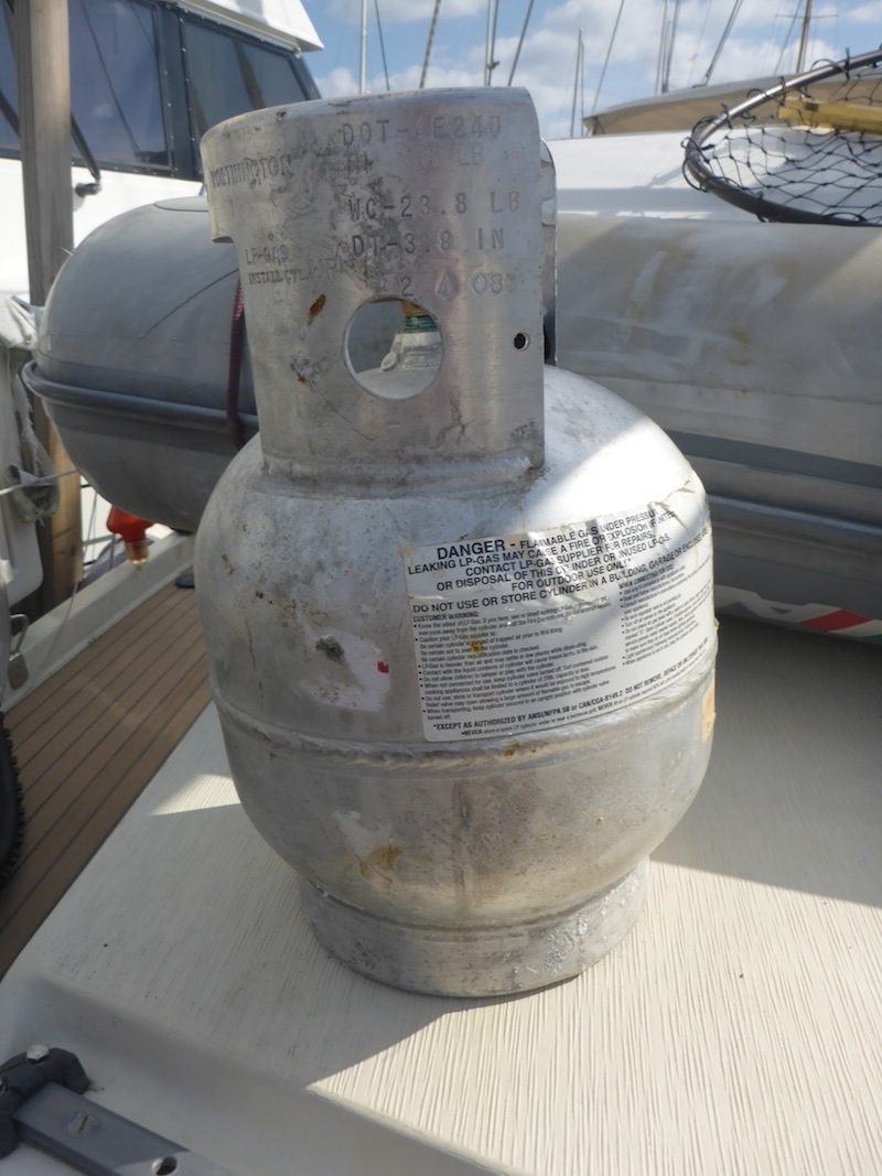  Amel Super Maramu 2000 Propane Tank storage 